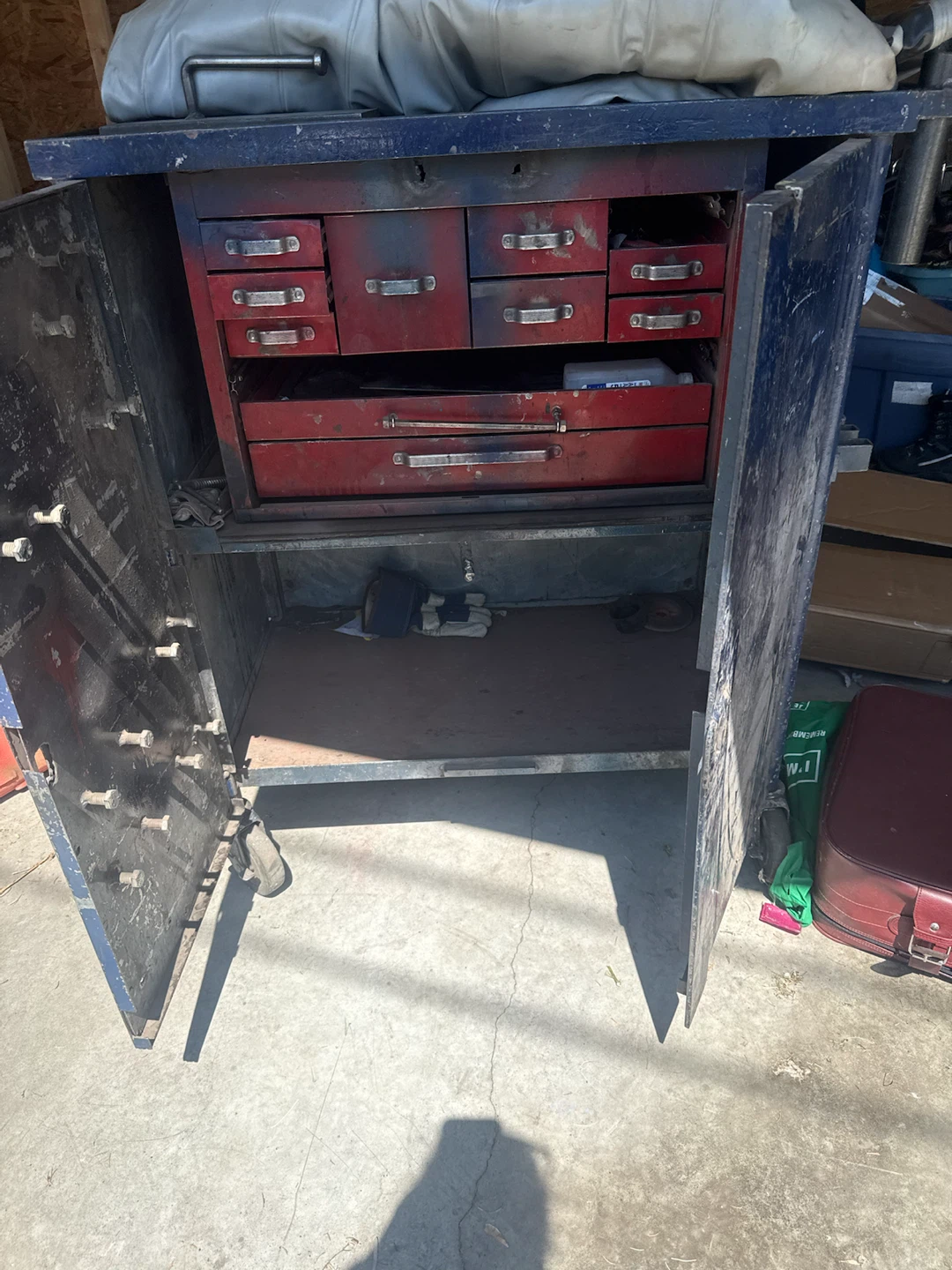 Large Blue Metal Rolling Tool Chest Cabinet - photo 2