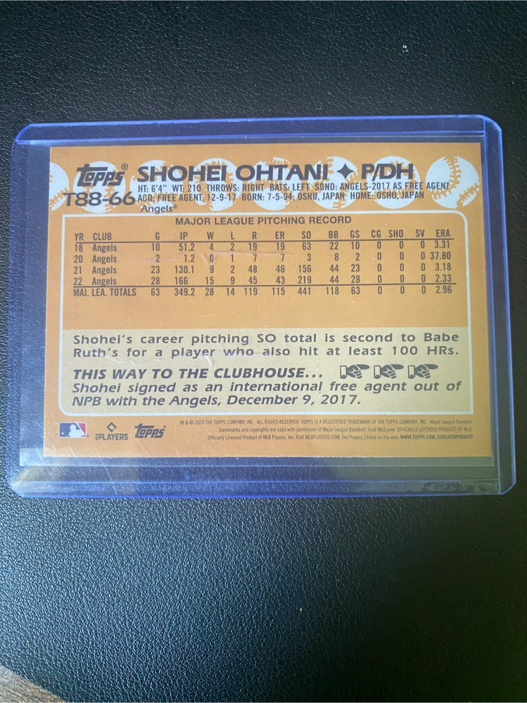 Shohei Ohtani 2023 Topps Baseball Card - photo 2