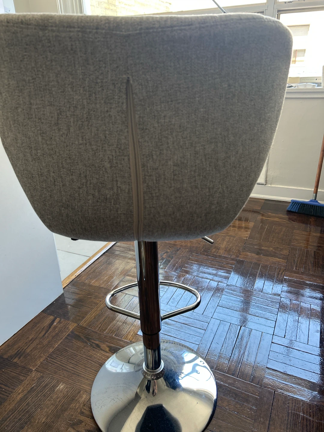 2 Grey Adjustable Bar Stool Chairs - photo 4