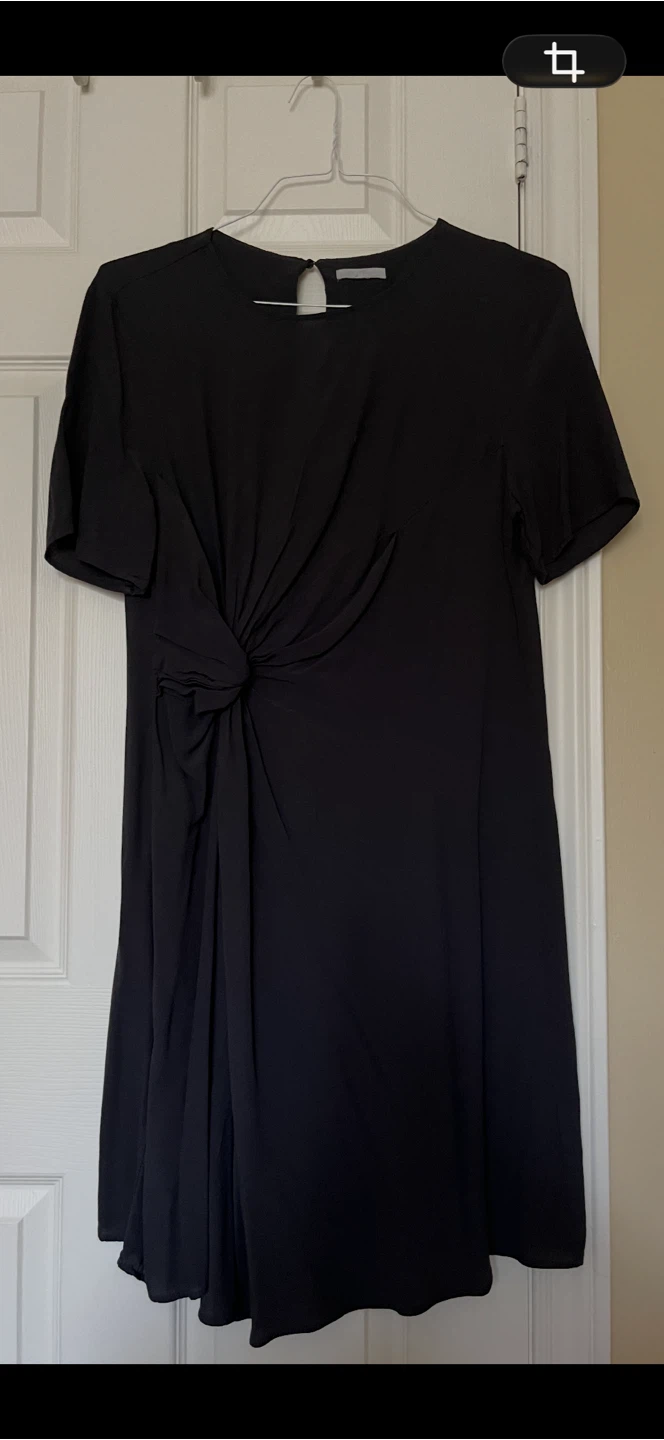 Black Knotted T-Shirt Dress