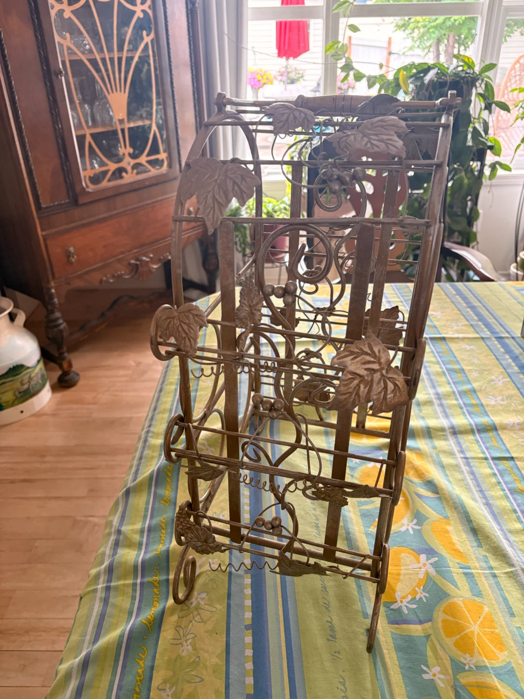 Metal Wine Rack with Grapevine Design - photo 2