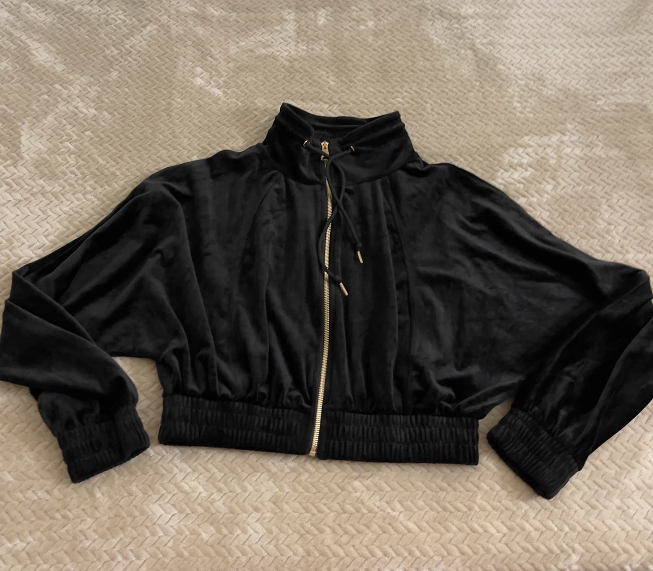 Lovedoem by Block Black Velour Track Jacket