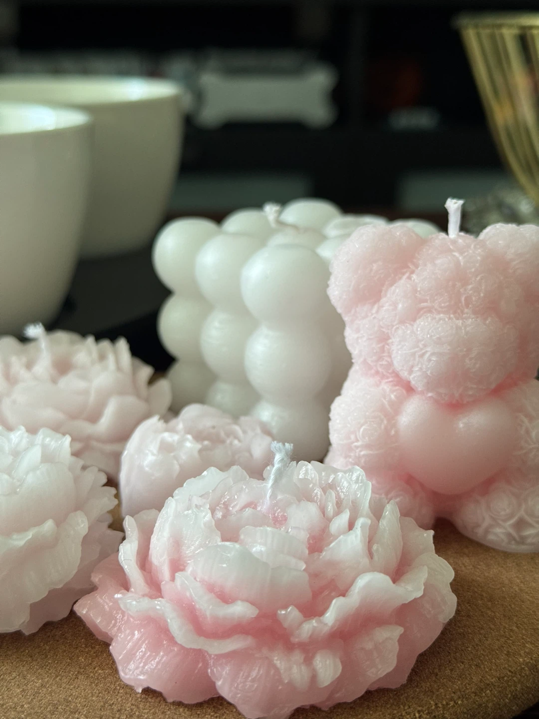 Candle Set - Bear, Flowers, Bubble - photo 3