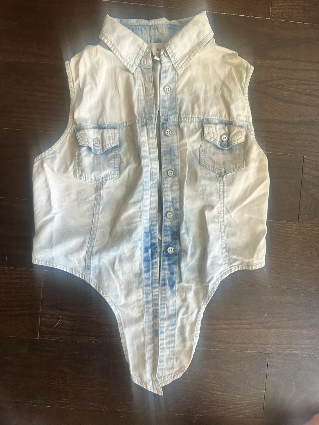 Sans Souci Sleeveless Denim Shirt vest - photo 2