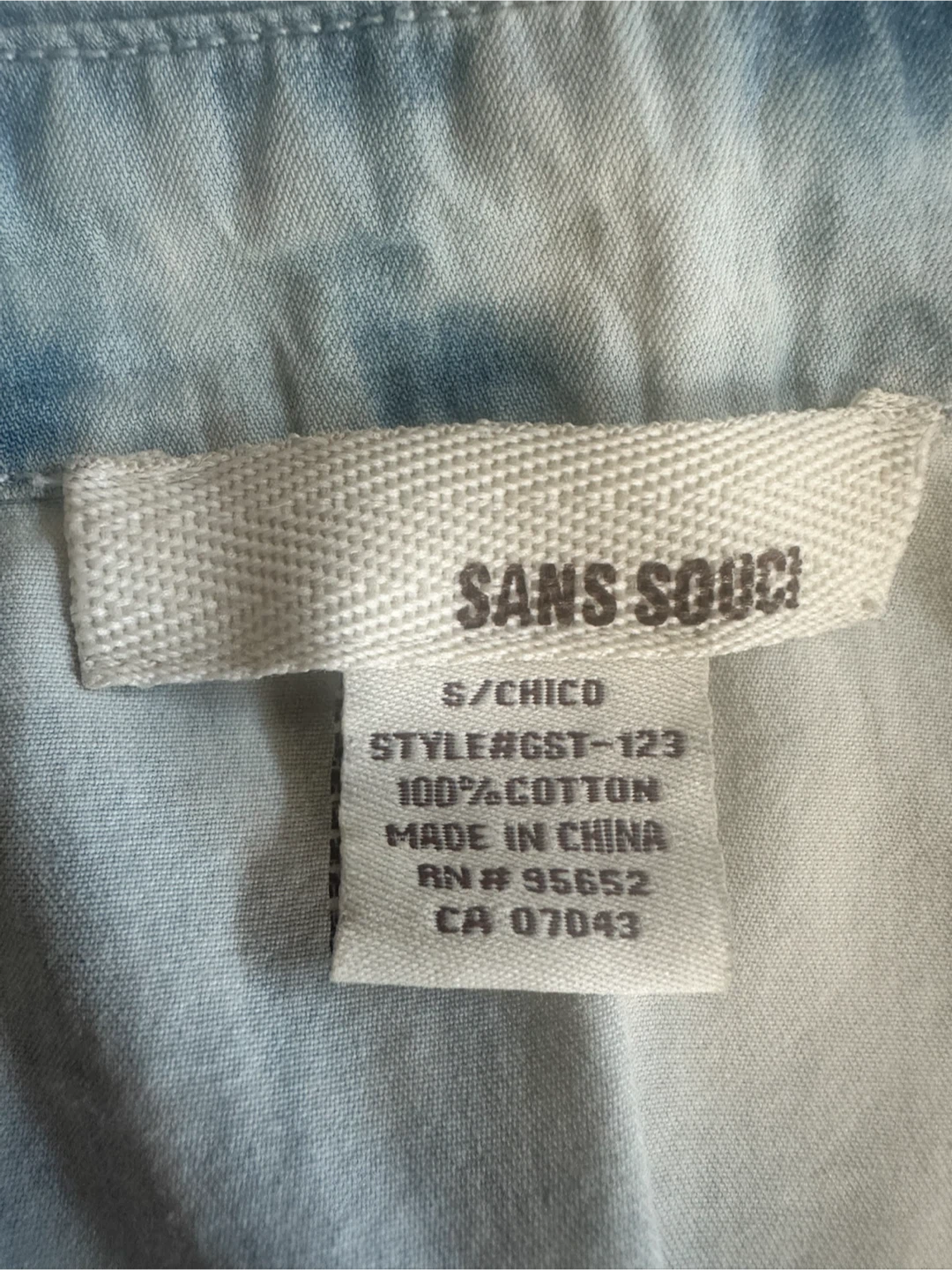 Sans Souci Sleeveless Denim Shirt vest - photo 5