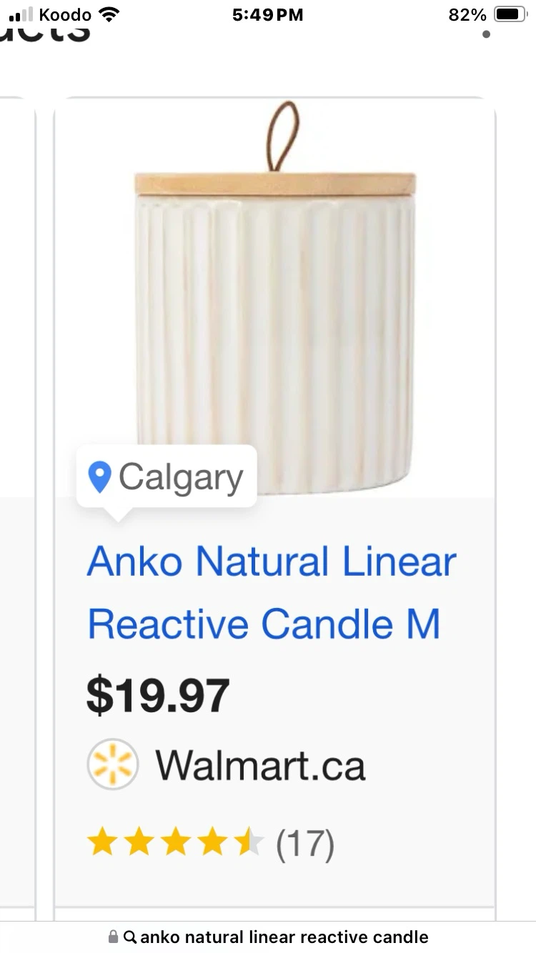 Anko Natural Linear Reactive Candle M