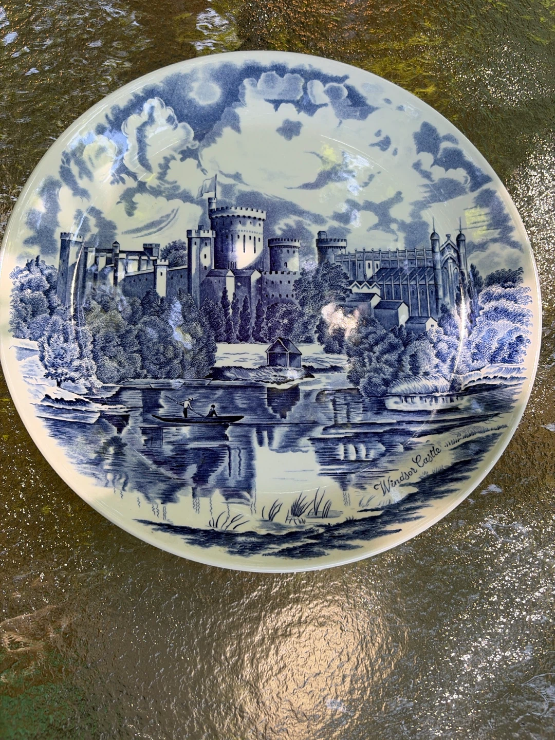 Johnson Bros. Windsor Blue & White Castle Plate