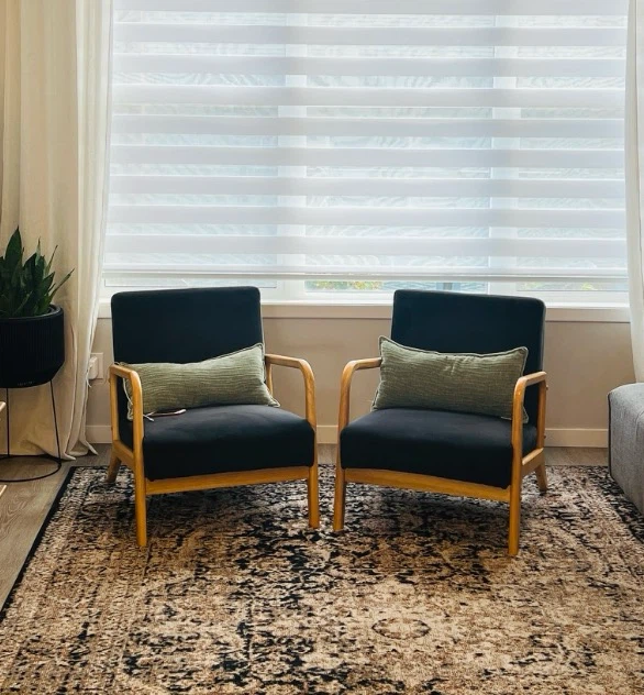 Black Velvet Armchair with Wood Frame