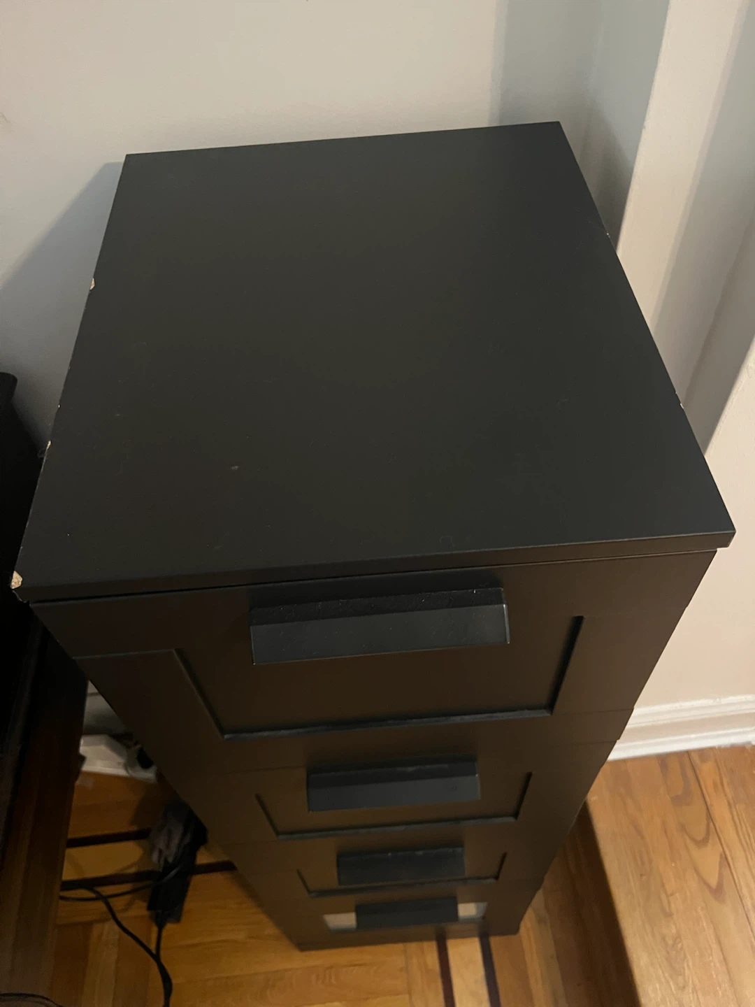 Black four drawer cabinet - photo 2