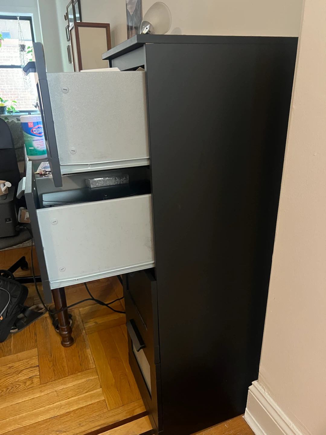Black four drawer cabinet - photo 4