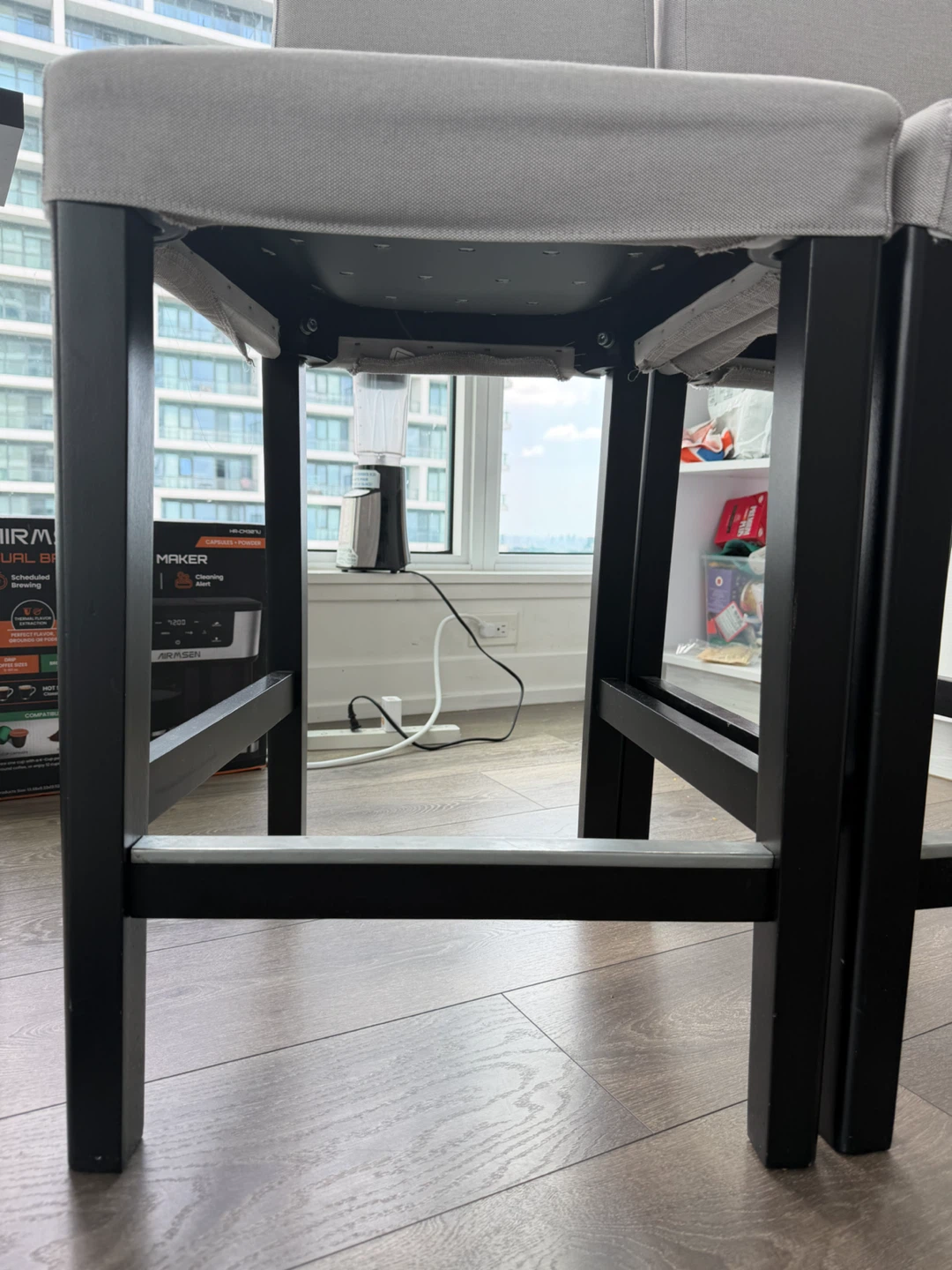 2 Ikea Grey Bar Stools - photo 2