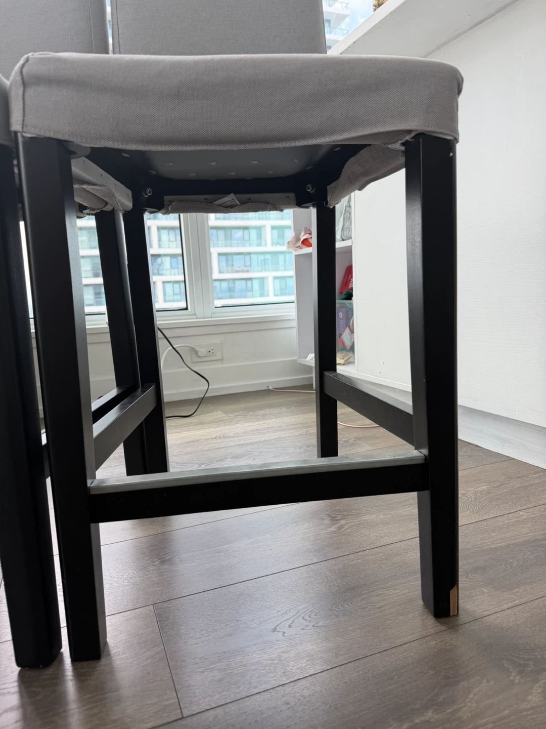 2 Ikea Grey Bar Stools - photo 3