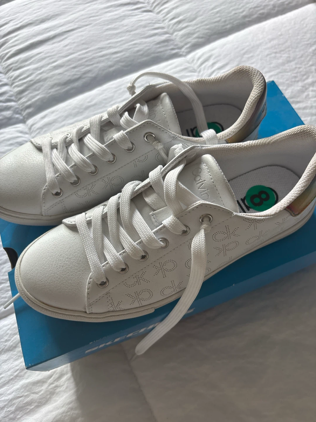 Calvin Klein White Sneakers Size 8