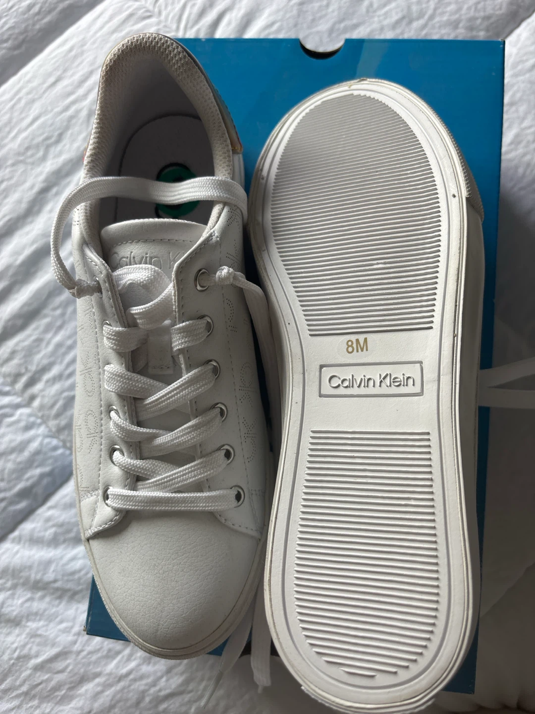 Calvin Klein White Sneakers Size 8 - photo 2