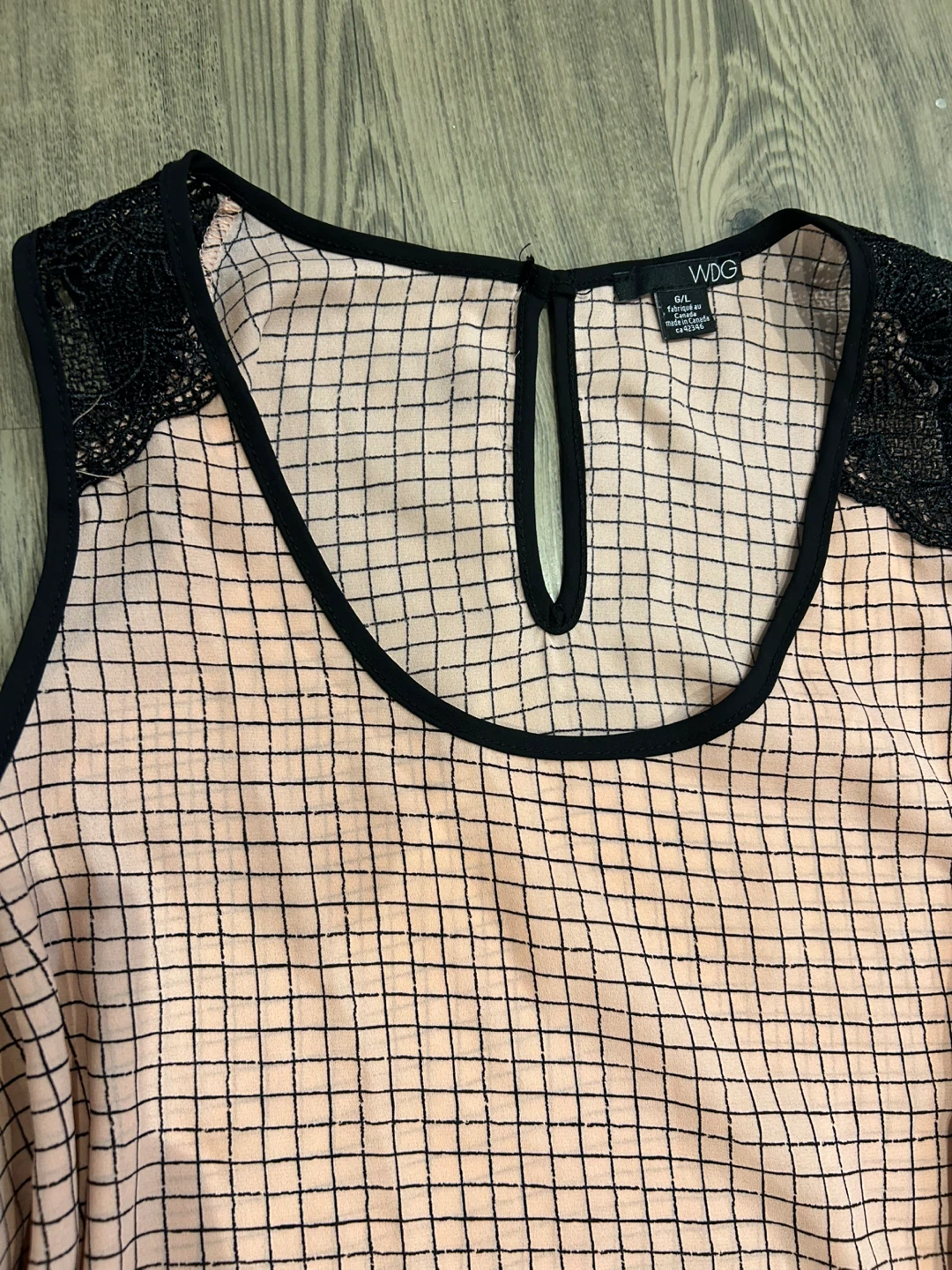 Pink Grid Pattern Tank Top - photo 3