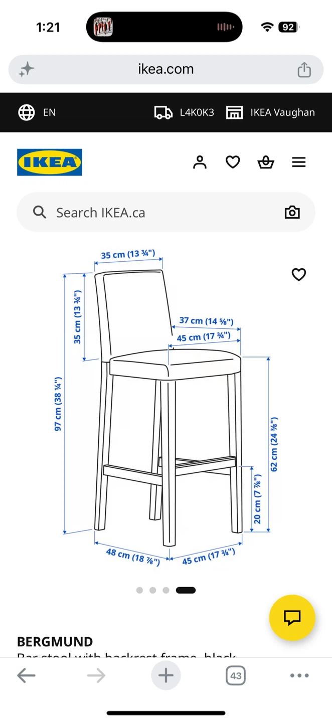 2 Ikea Grey Bar Stools - photo 4