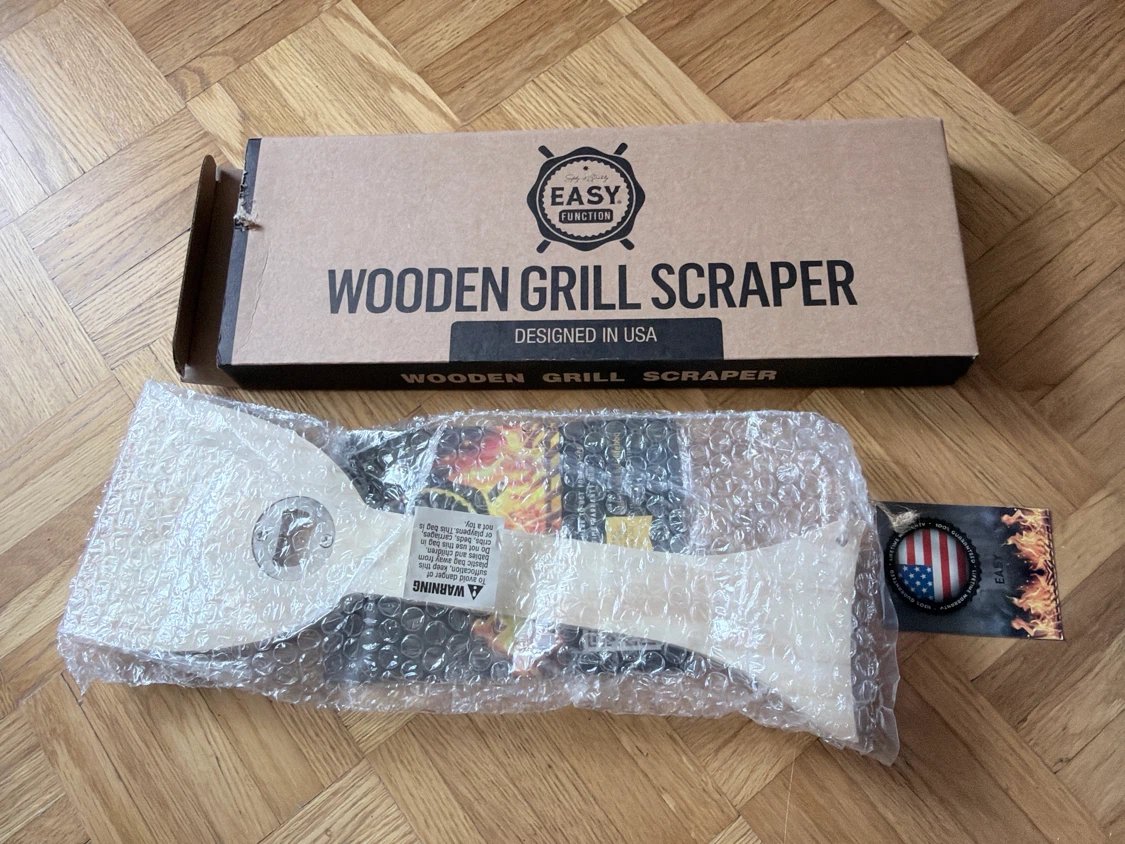 Easy Function Wooden Grill Scraper