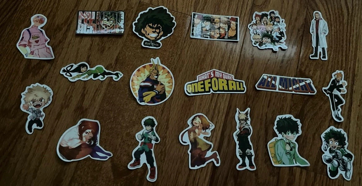 My Hero Academia Anime Stickers (Set of 19)