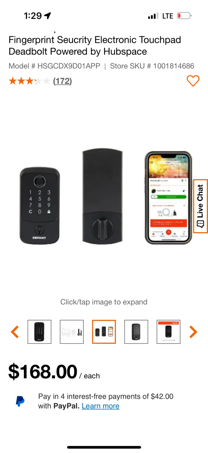 Defiant Smart Fingerprint Deadbolt - photo 2