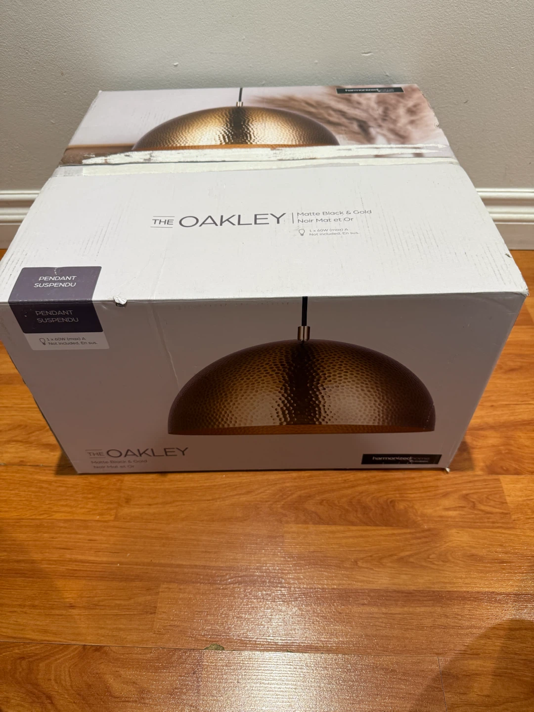 Canarm OAKLEY 1-Light Gold & Matte Black Pendant - photo 4