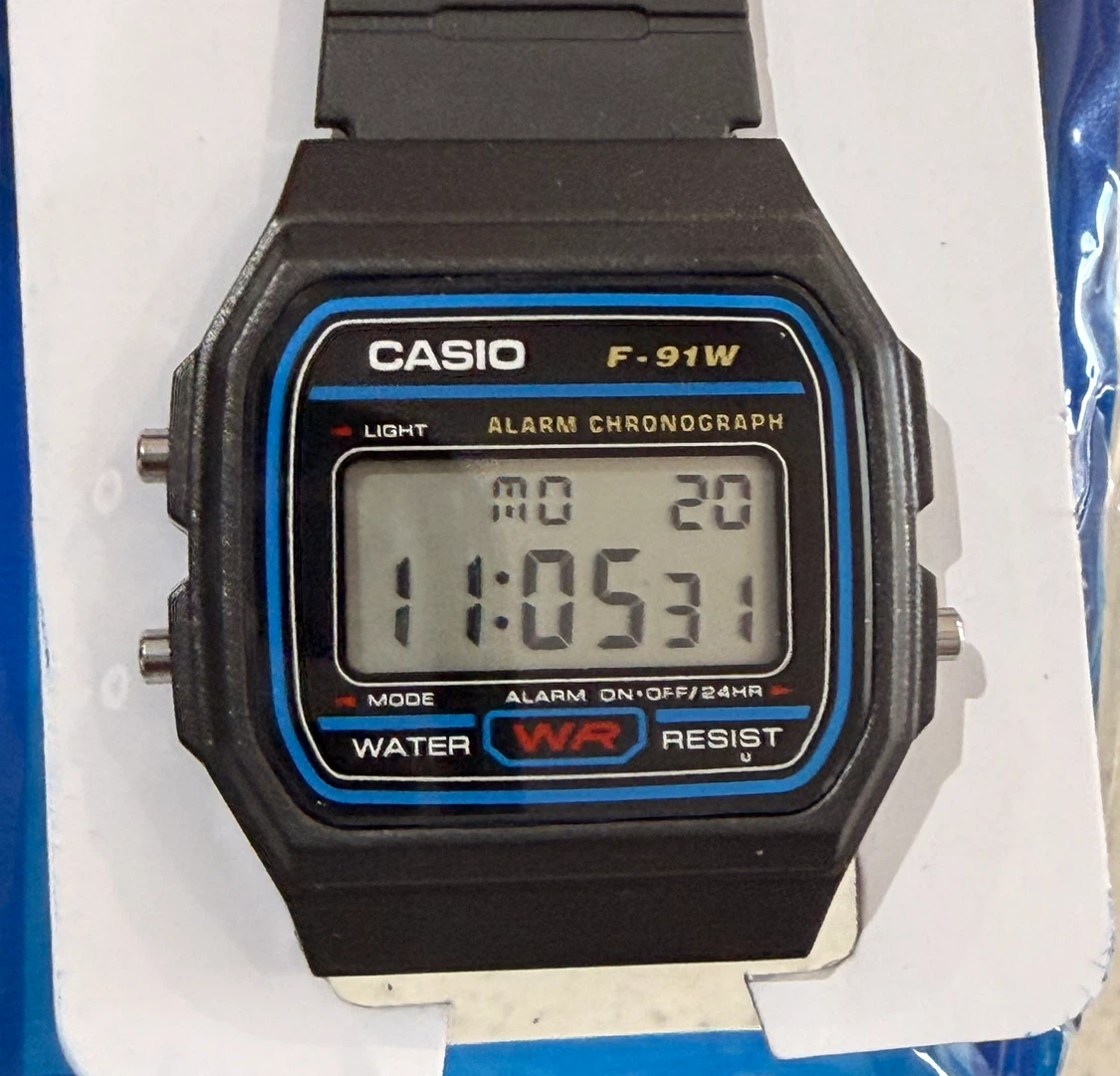 CASIO F91W-1 Casual Sport Watch, Black Strap, Digital,New No Box - photo 3