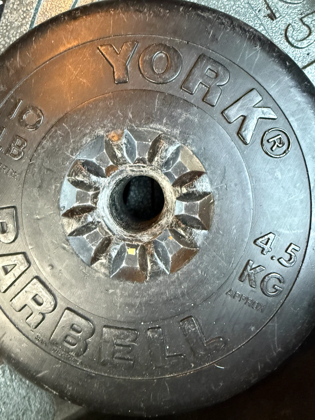 Set of York Barbell Weight Plates and bar - photo 4