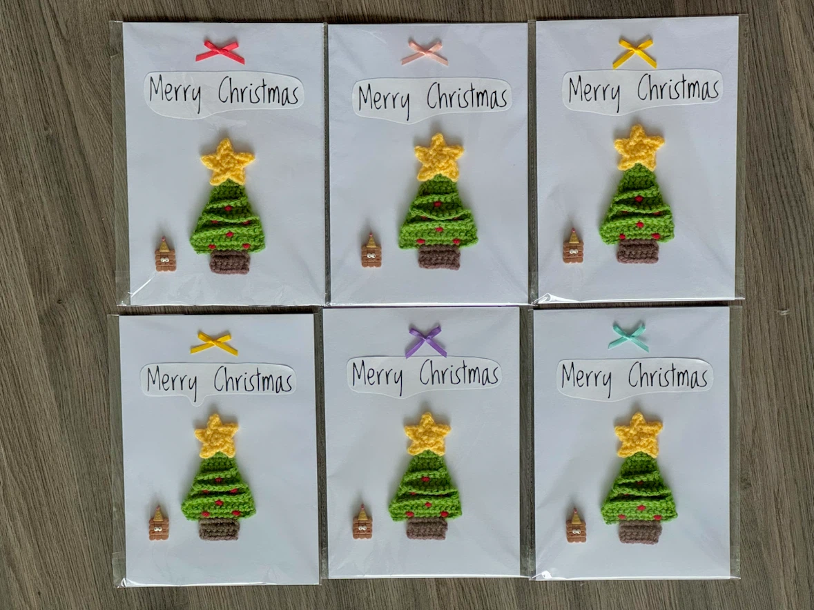On Sale! !! - Crochet greeting cards for Christmas