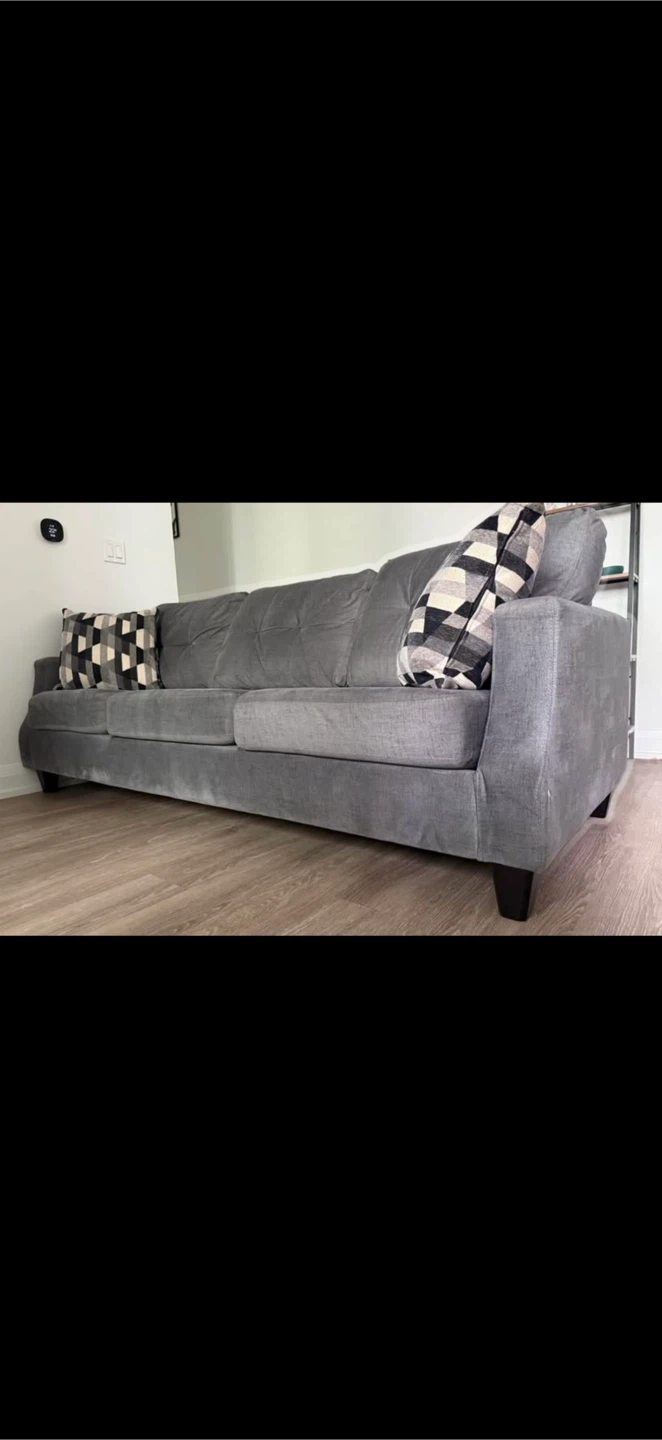 Grey Sofa with Accent Pillows - photo 3