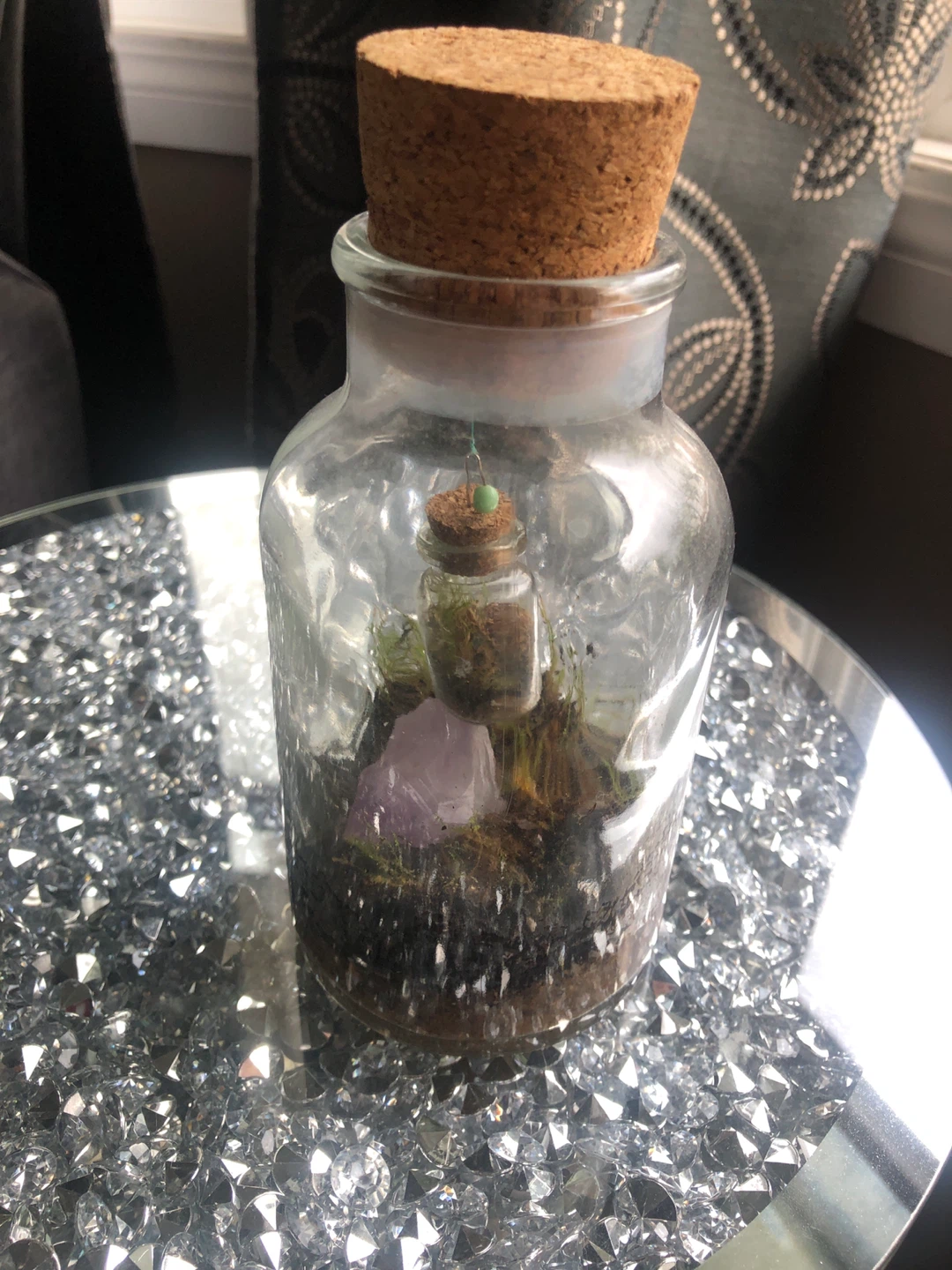 Terrarium Inception! Jar in a Jar with Amethyst & Moss