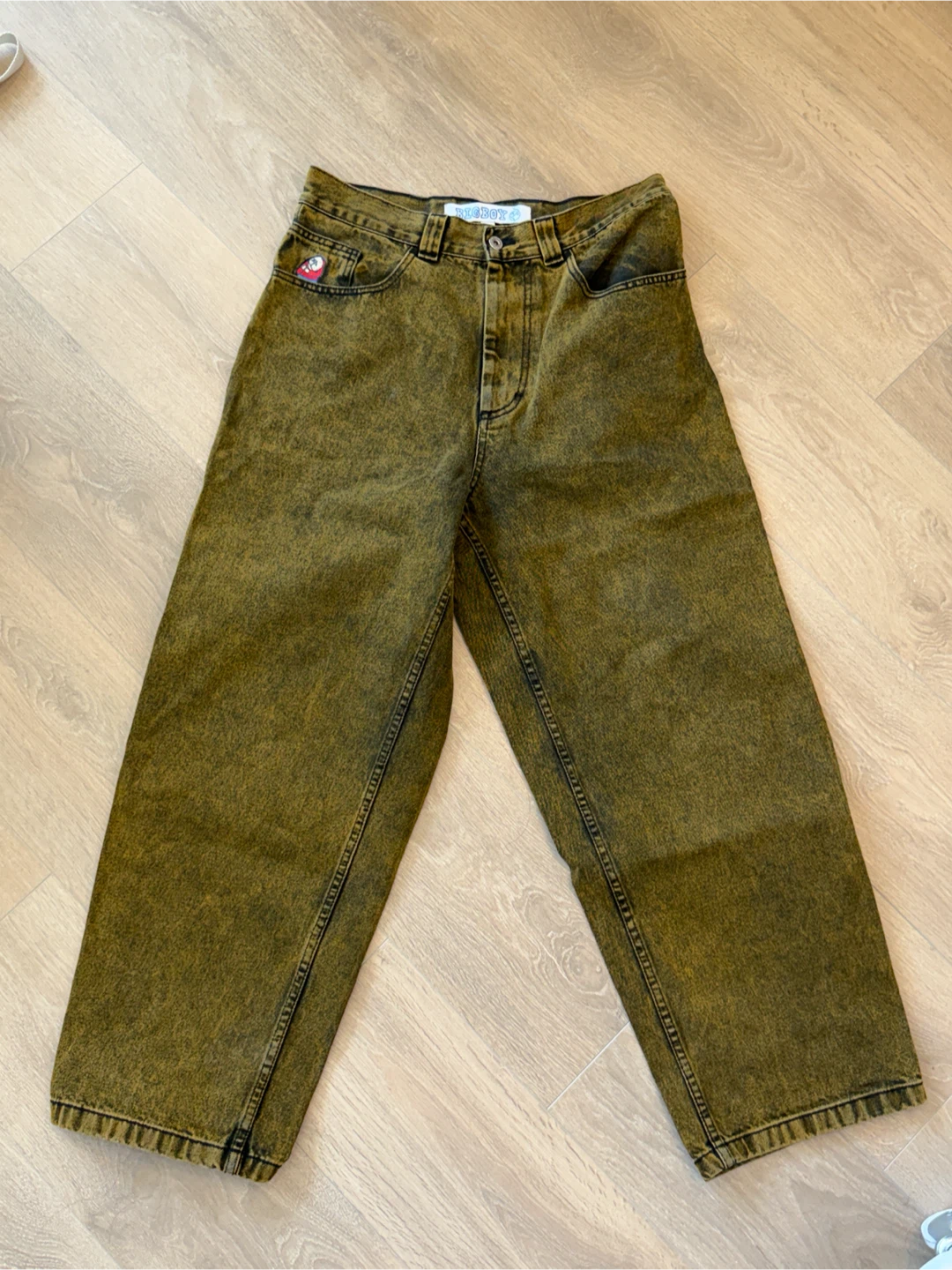 Polar Big Boy Jeans Yellow Wash Size S