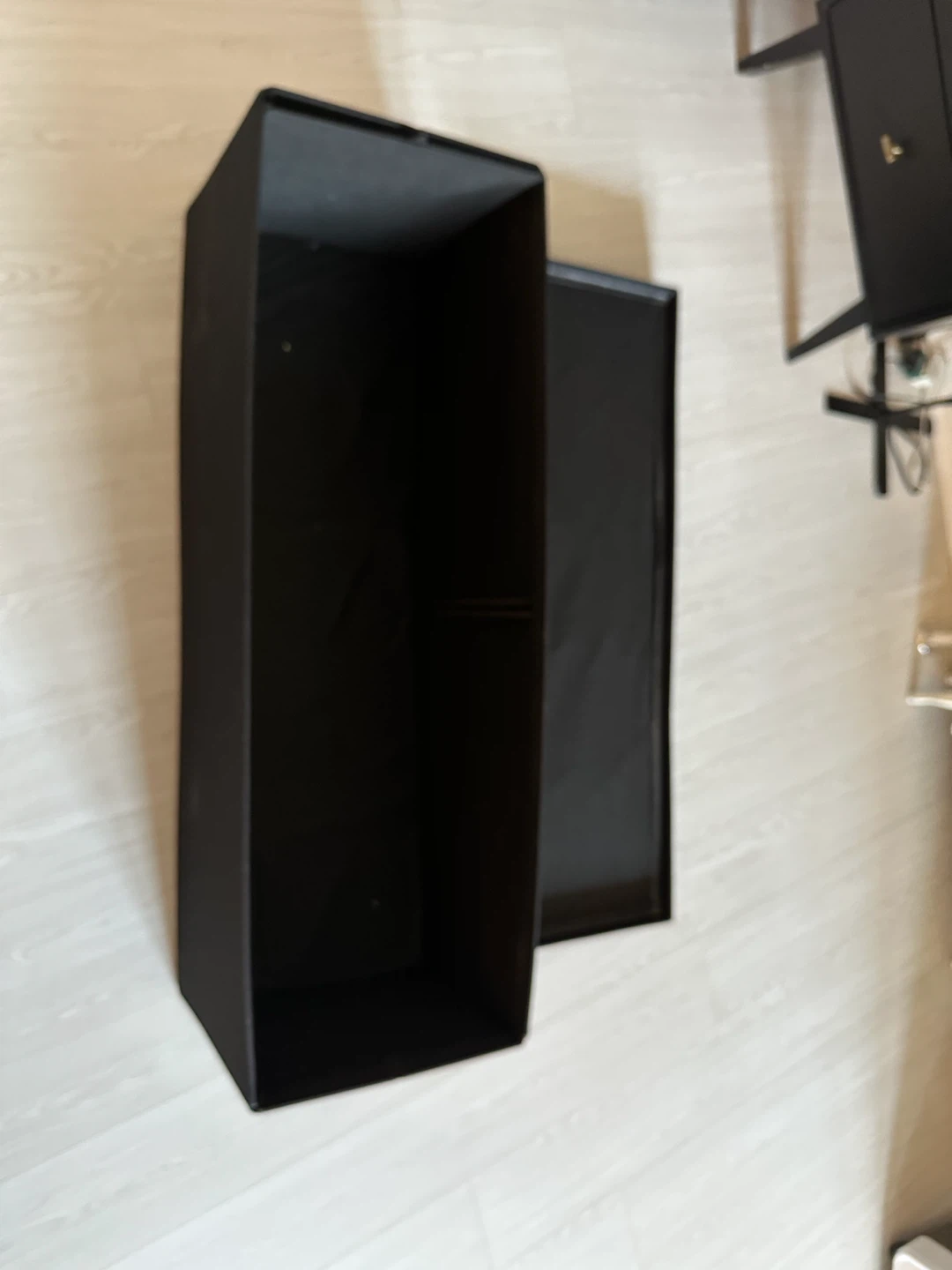 Black Upholstered Storage Ottoman - photo 2