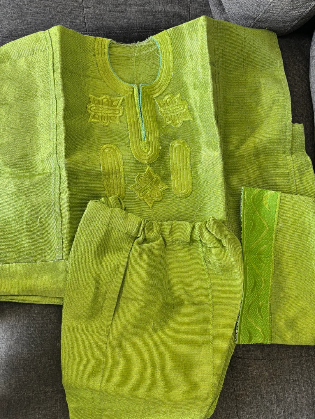 Boys Green Traditional Outfit Set - photo 2