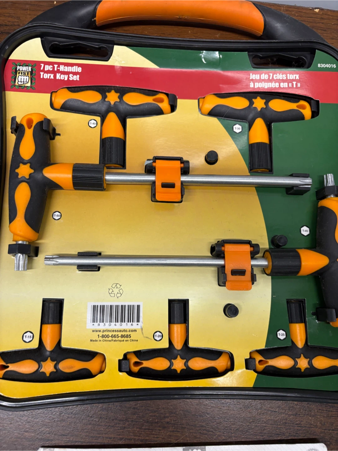 Power Fist 7 pc T-Handle Torx Key Set - photo 2
