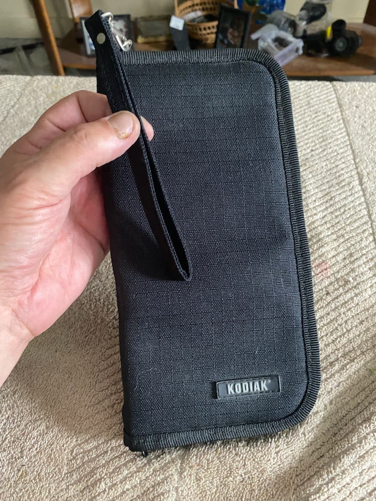 KODIAK Black Zip-Up Organizer Pouch