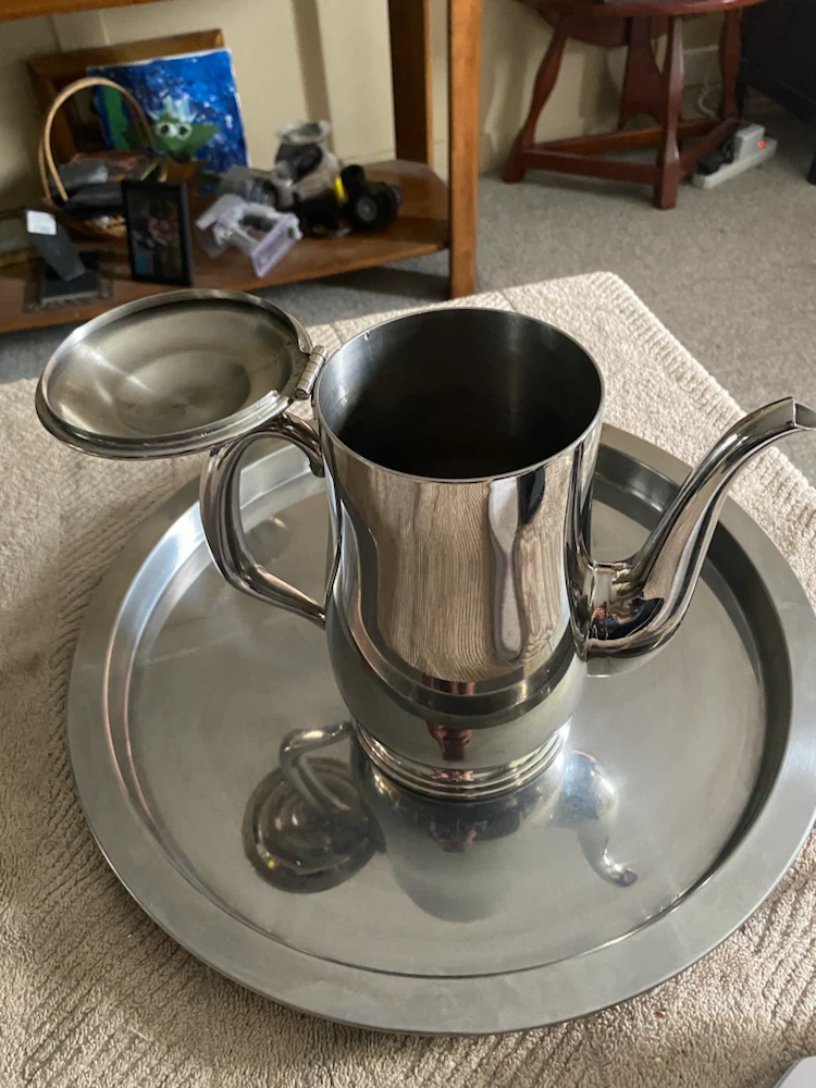 IKEA Stainless Steel Serving Tray with Coffee Pot - photo 2