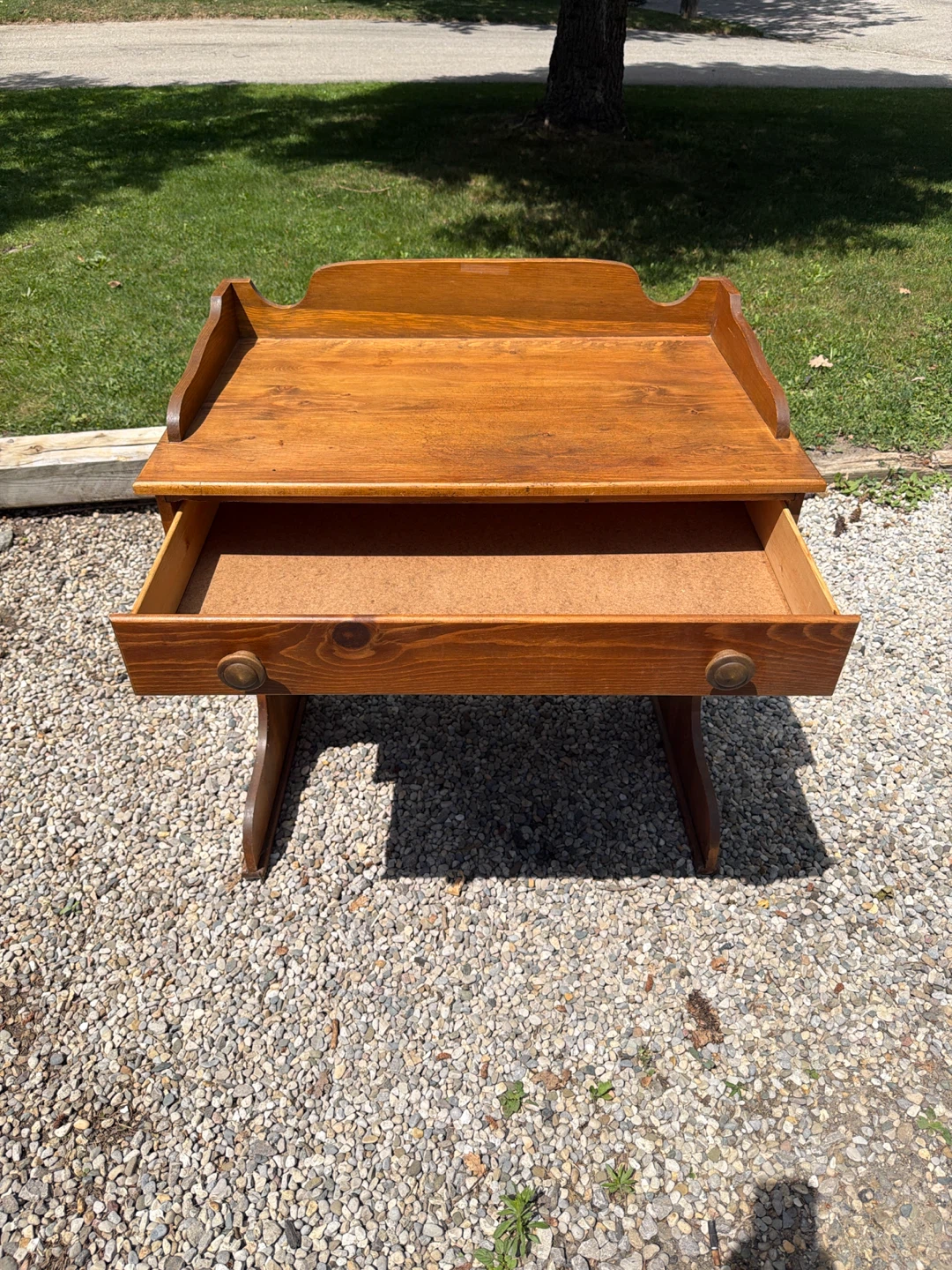 Wooden Writing Desk with Drawer - photo 3