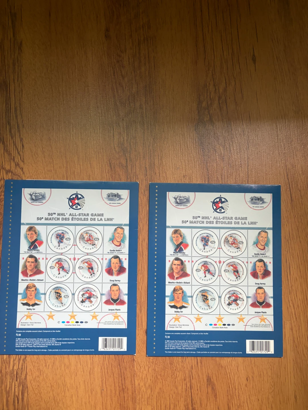 2000 50th NHL All-Star Game Stamp x 2 sets - photo 2