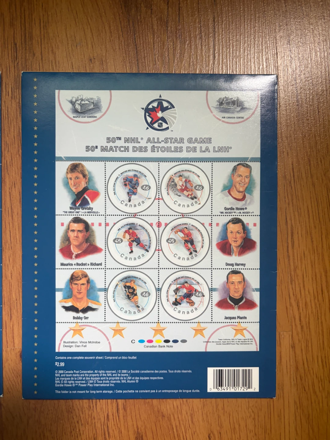 2000 50th NHL All-Star Game Stamp x 2 sets - photo 3