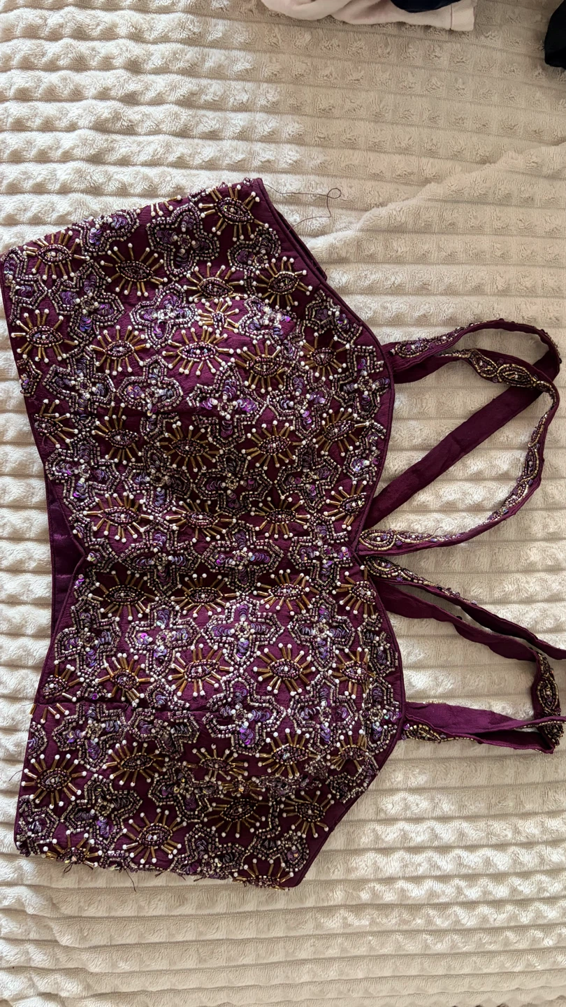 *Rent for $30* Beaded Sharara set with  ruffle duppatta - photo 3
