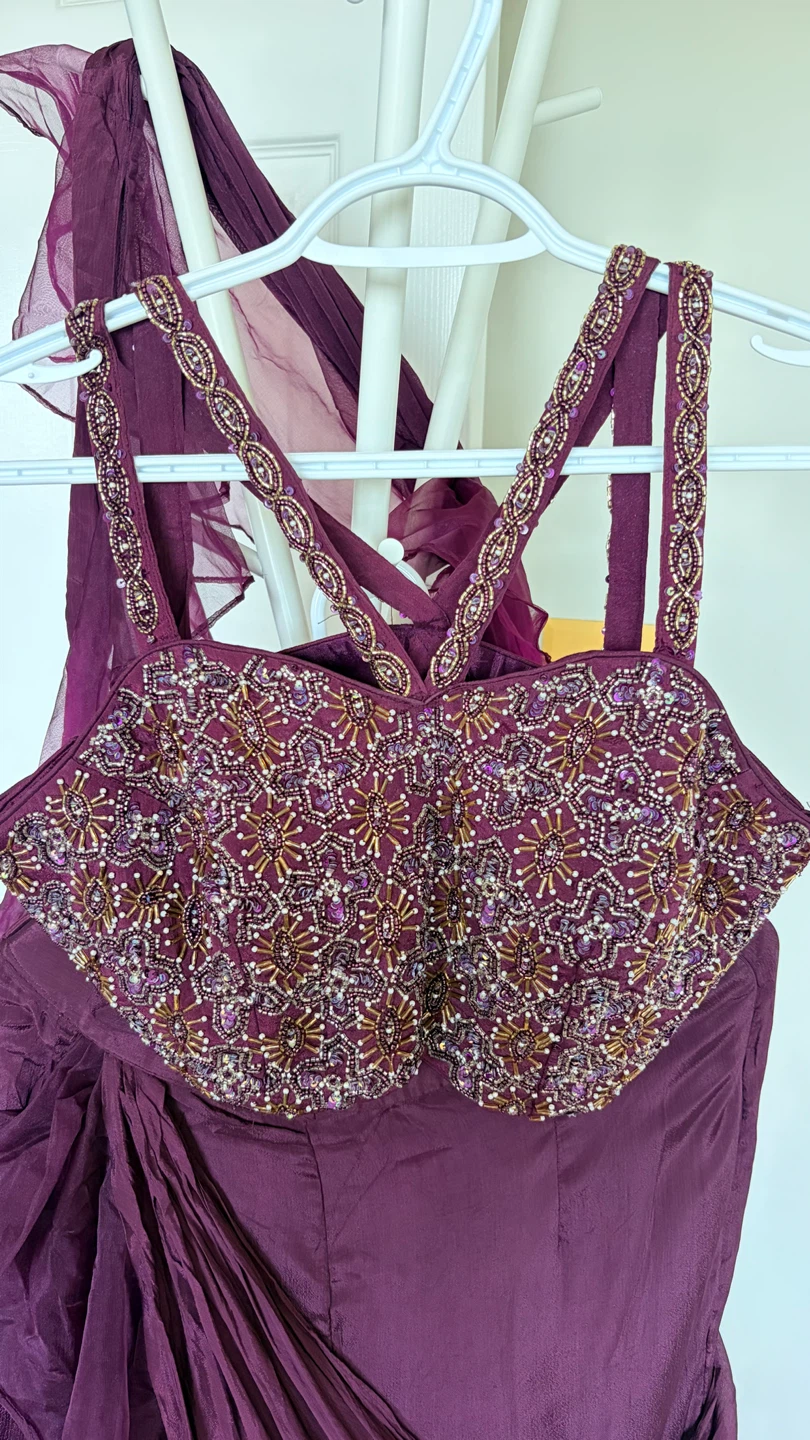 *Rent for $30* Beaded Sharara set with  ruffle duppatta - photo 5
