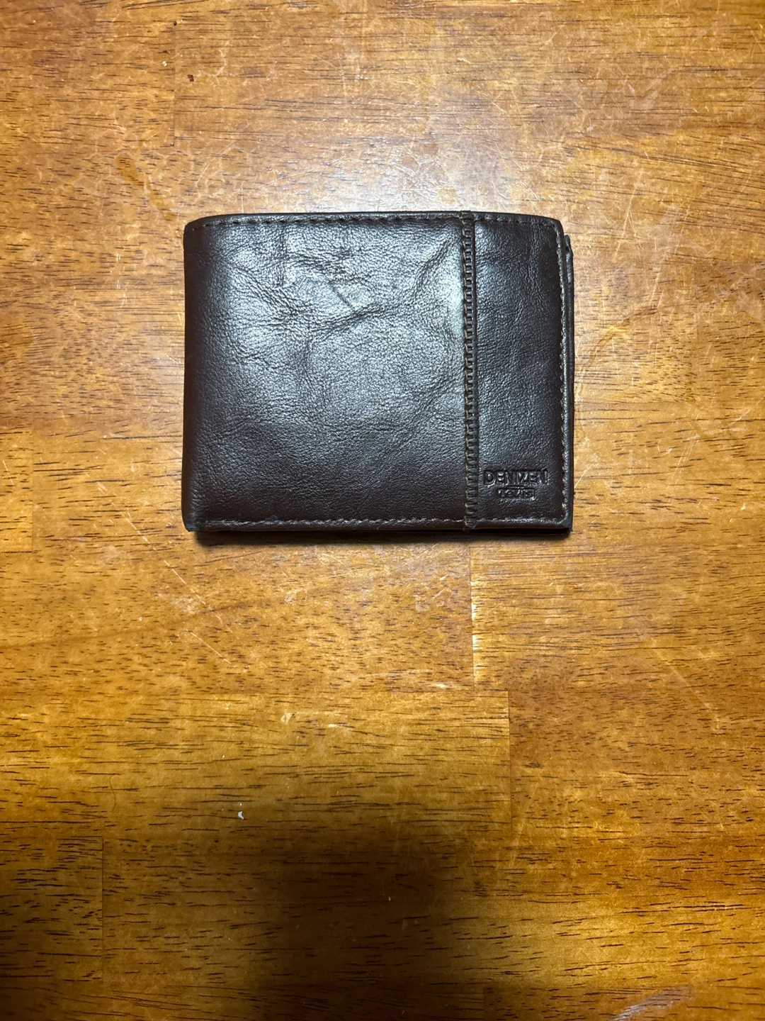 Levis Brown Leather Trifold Wallet