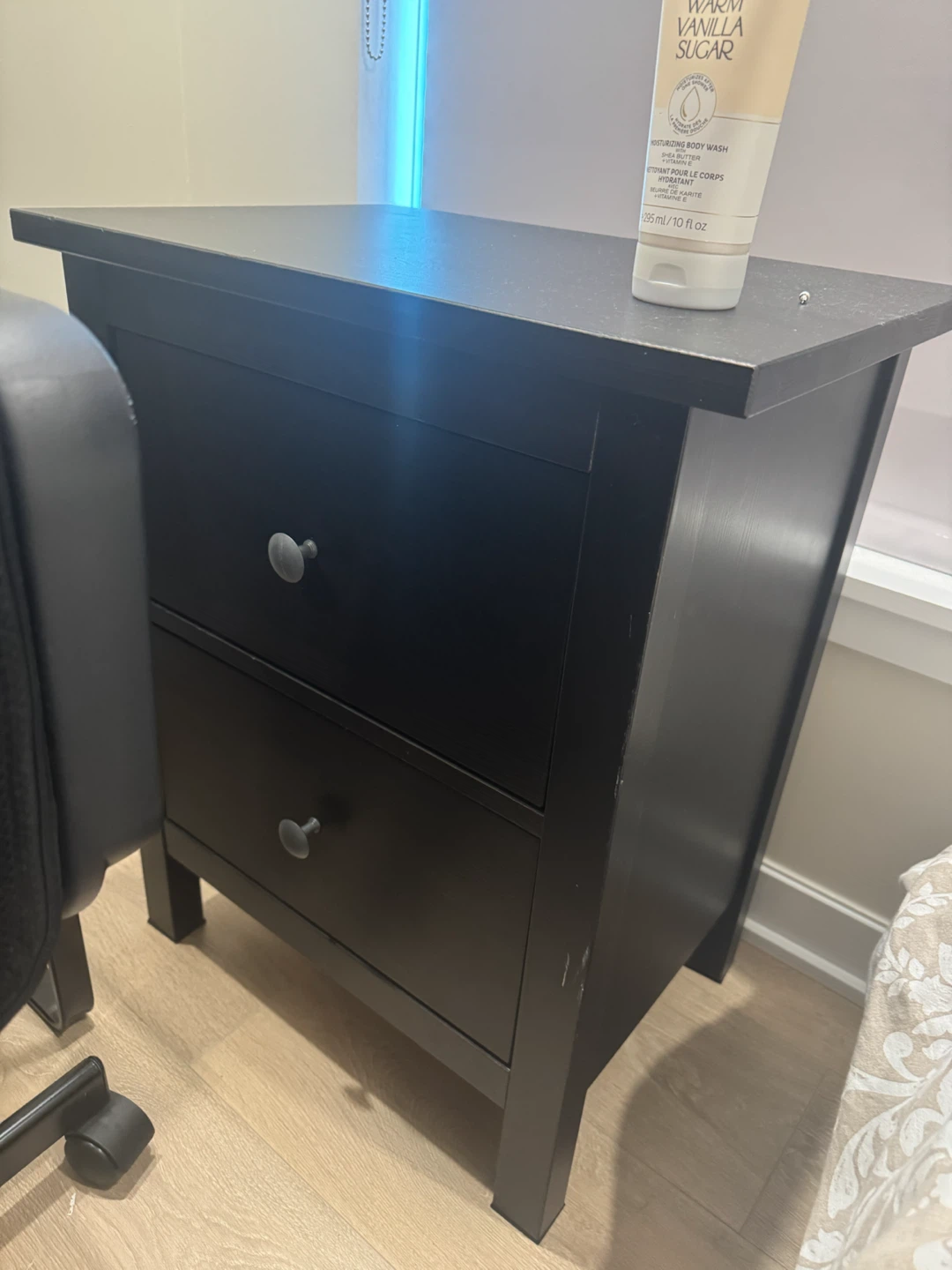 Night stand - black - ikea- used for less than a year