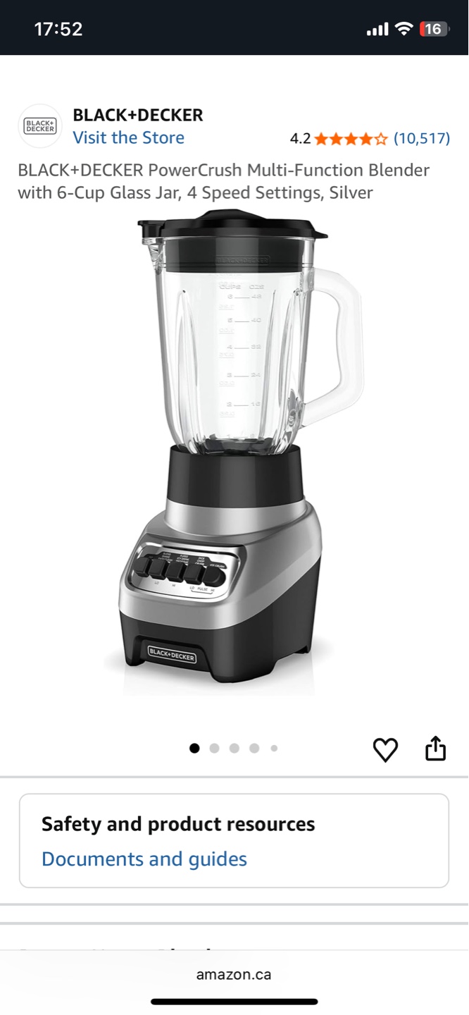 BLACK+DECKER PowerCrush Multi-Function Blender