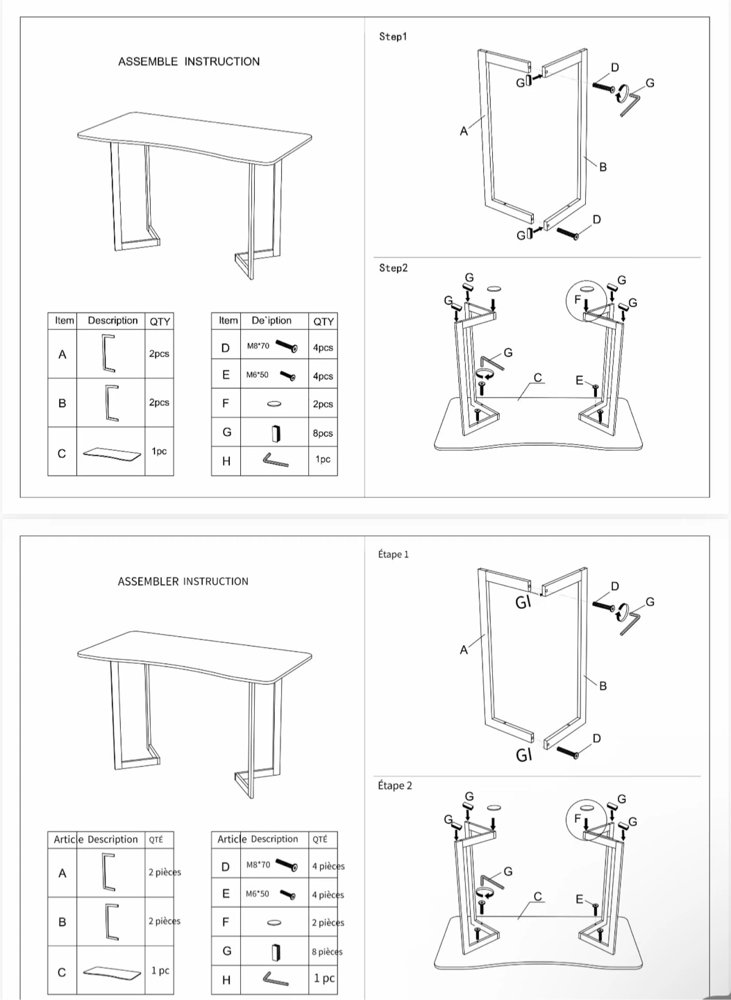 Modern Black Office Desk - photo 4