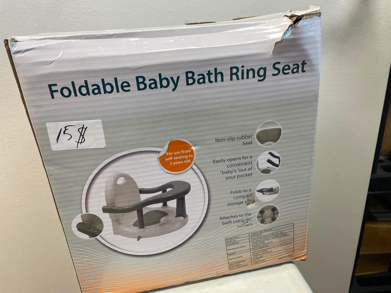 Foldable Baby Bath Ring Seat