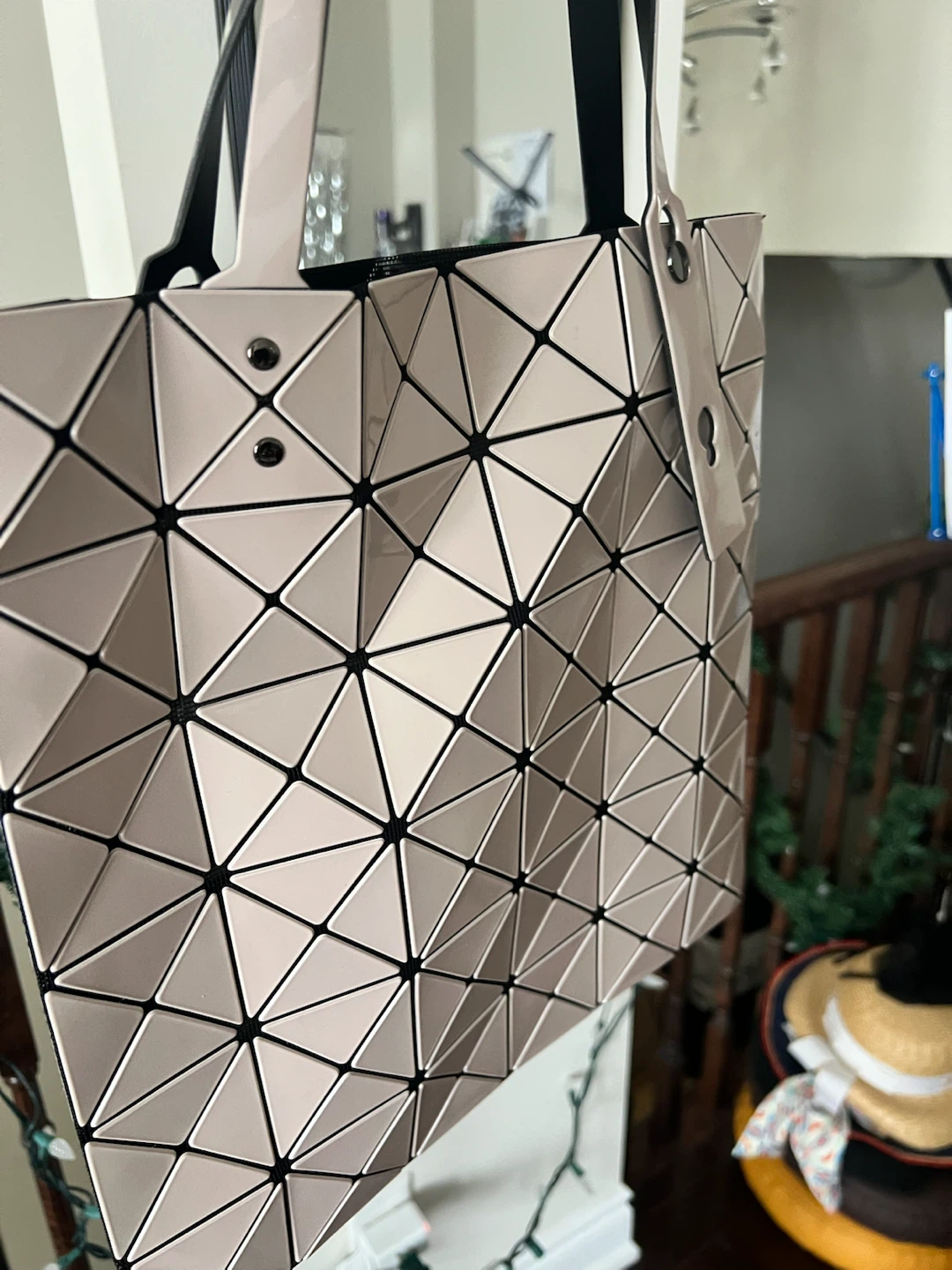 Issey Miyake Prism Tote Bag - Light Pink & Grey - photo 4