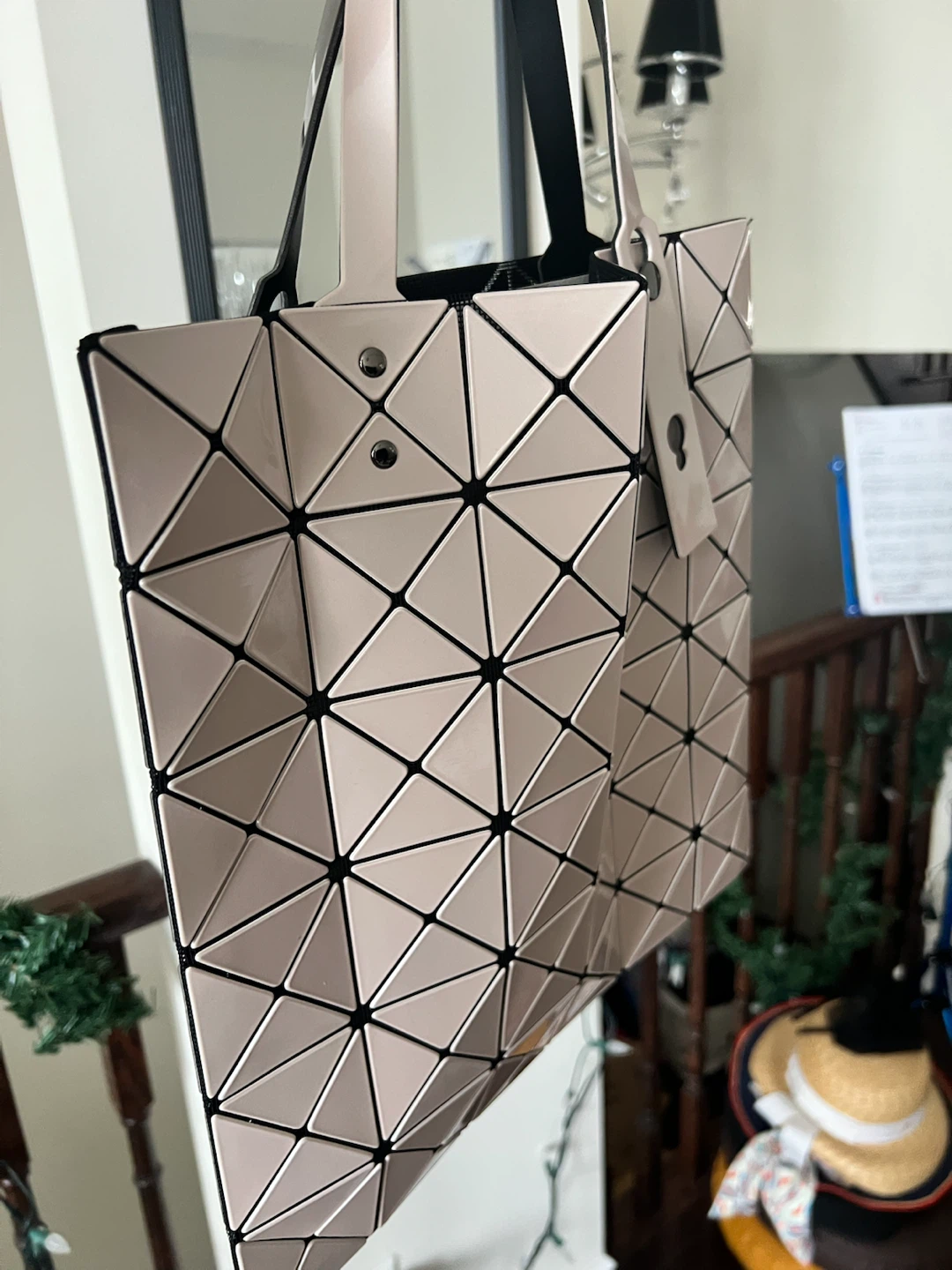 Issey Miyake Prism Tote Bag - Light Pink & Grey - photo 5