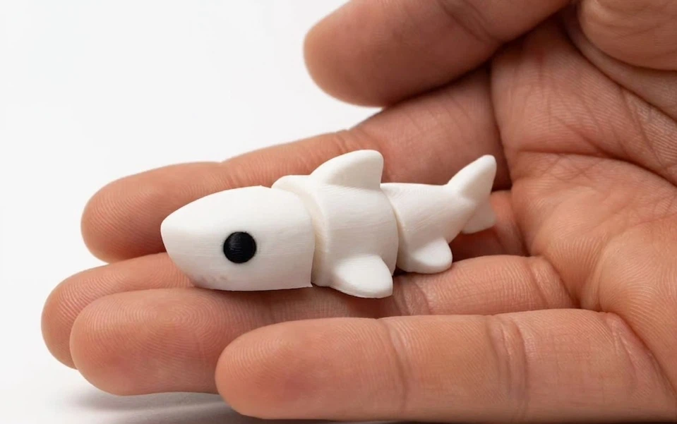 Cute articulated white shark ( the eyes are white) - photo 2