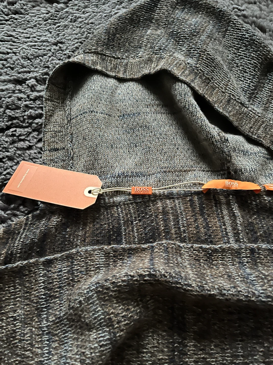 BOSS Grey Melange Knit Hoodie - photo 2