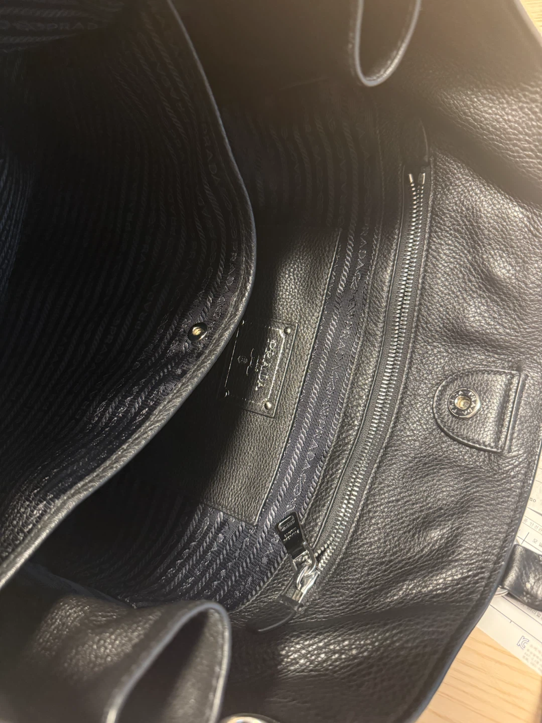 Prada Black Leather Tote Bag - photo 2
